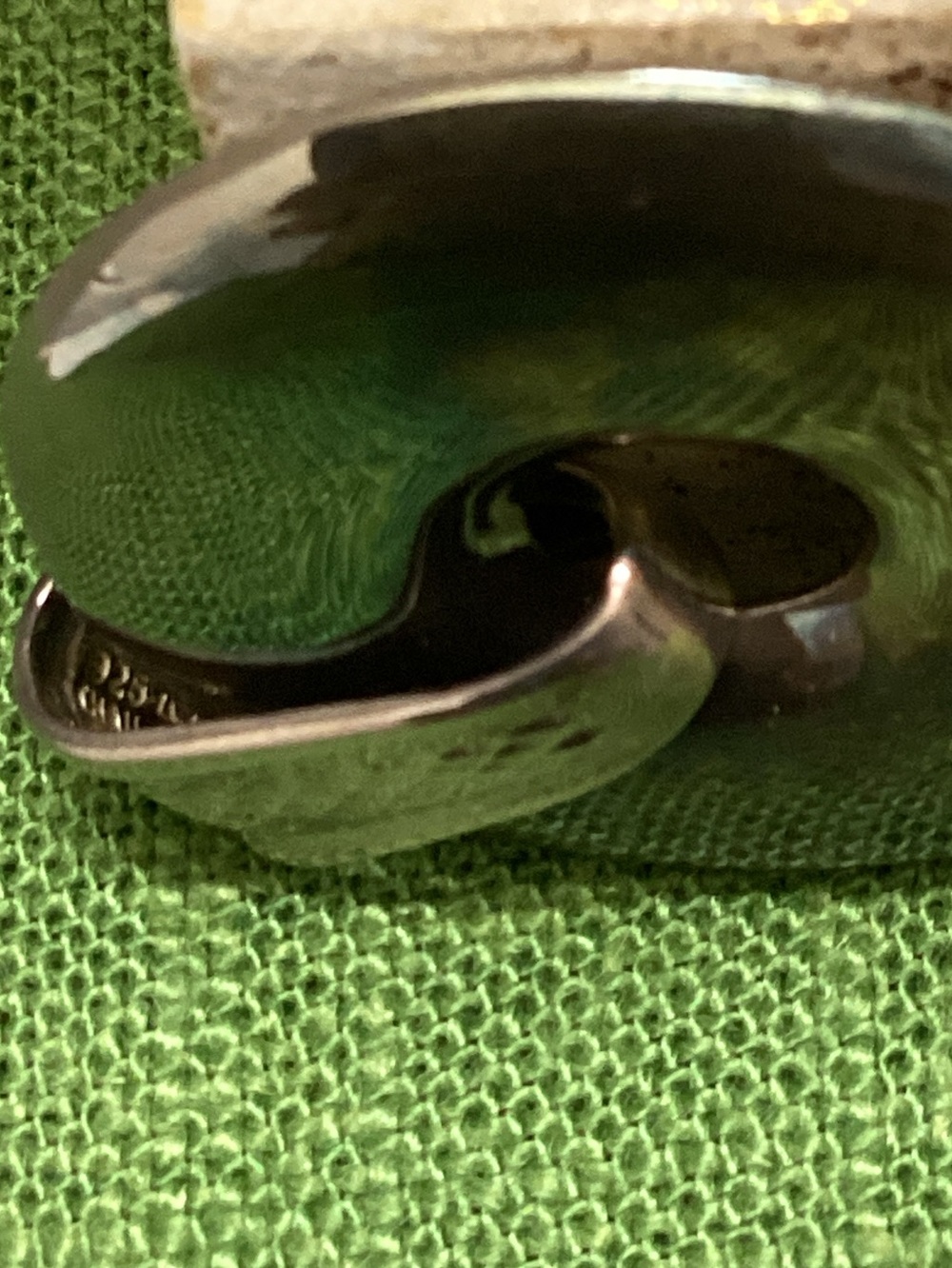 Sterling silver spinner pendant on wire choker Space age Futuristic Modernist - Picture 5 of 6